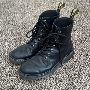 Dr. Martens Black Lace-Up Combat Boots